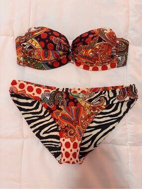 Luli Fama Miami Heartbreaker Reversible Paisley Bikini